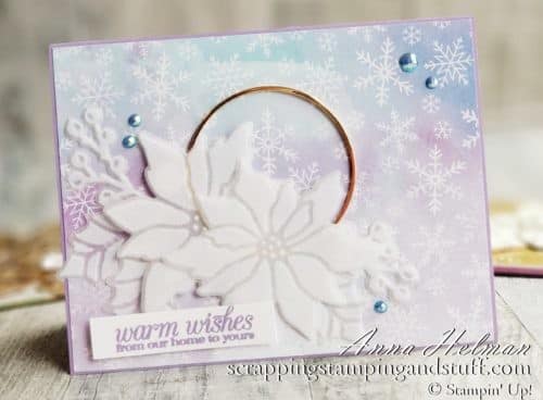 Take a look at the Stampin Up Poinsettia Place product suite along with nine beautiful Poinsettia Petals card ideas!