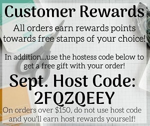 Stampin Up Hostess Code - Customer Rewards - Free Gift With Order