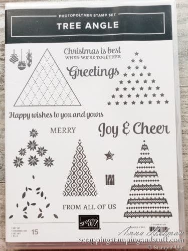 Join in and watch along to make this cute Christmas card idea using the Stampin Up Tree Angle stamp set in the 2020 Holiday Catalog.