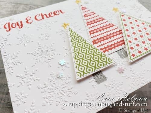 Join in and watch along to make this cute Christmas card idea using the Stampin Up Tree Angle stamp set in the 2020 Holiday Catalog.