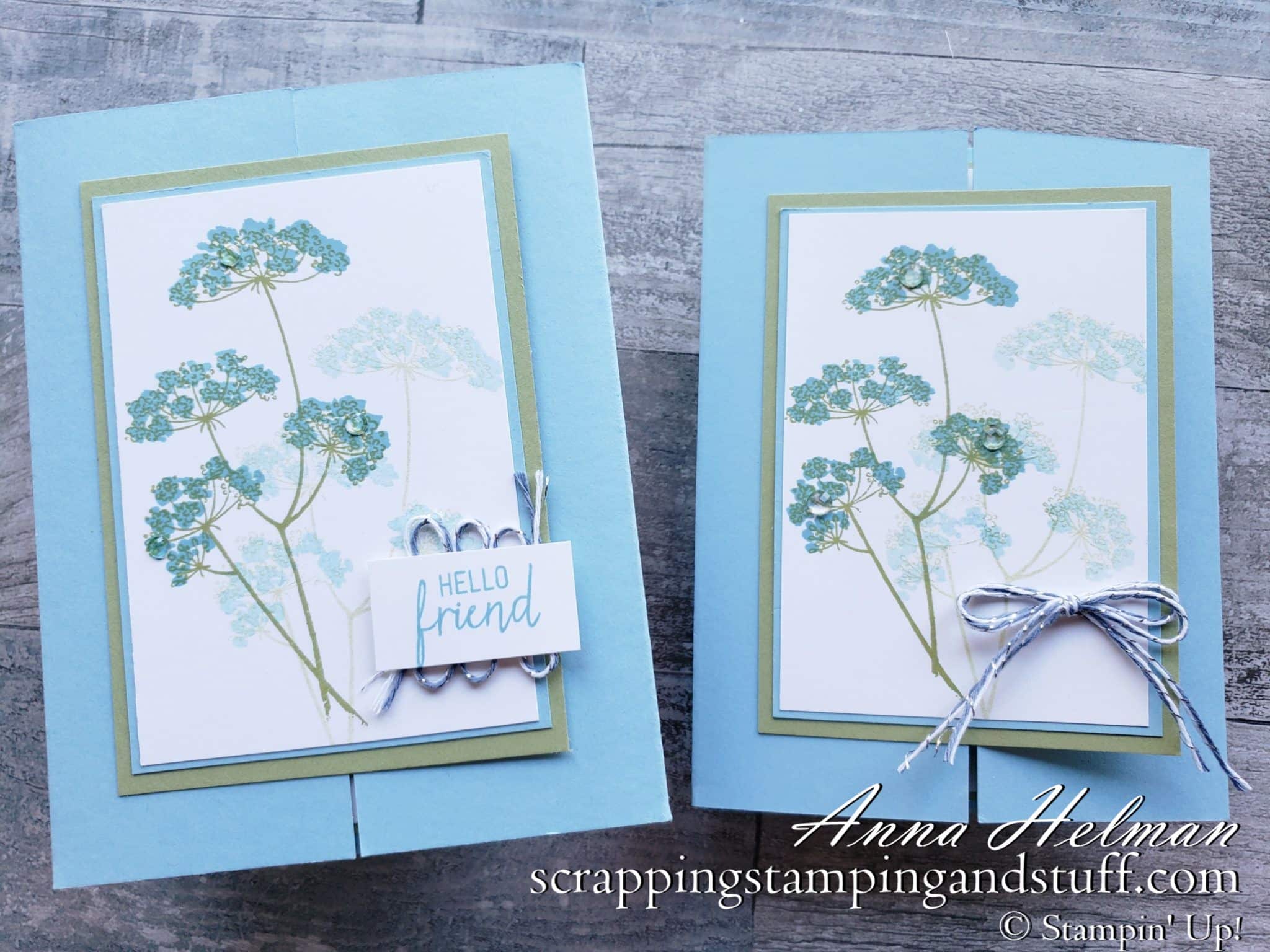 Stampin Up Queen Annes Lace Gate Fold Card