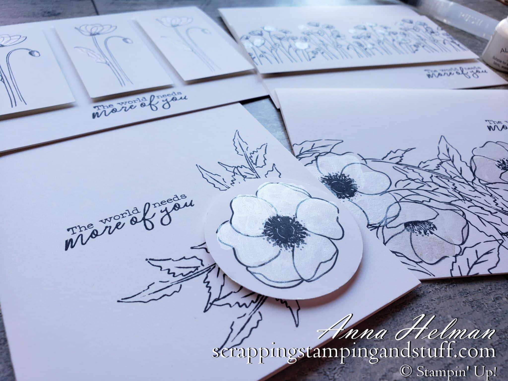 Stampin Up Painted Poppies Simple Stamping Cards