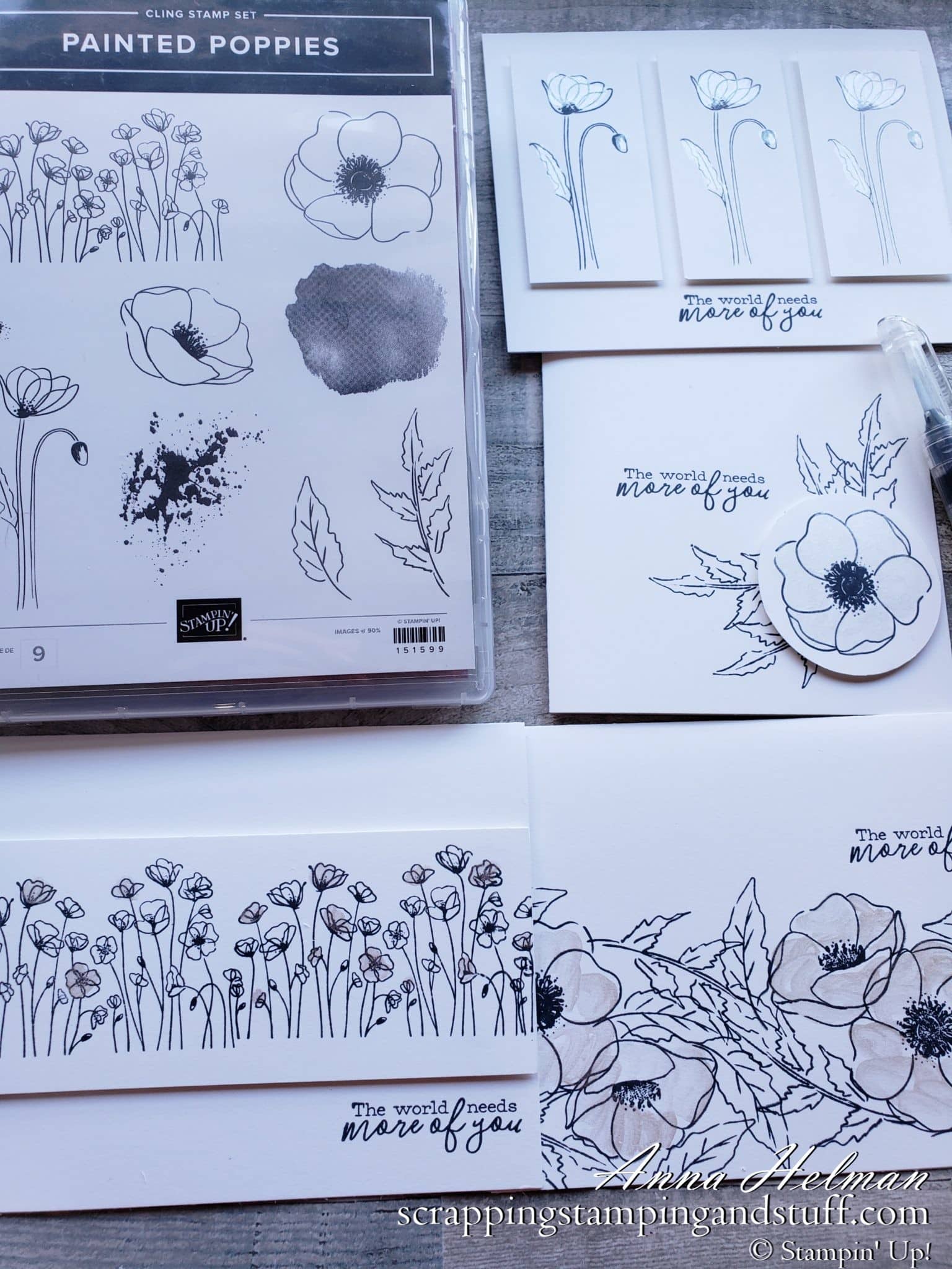Stampin Up Painted Poppies Simple Stamping Cards
