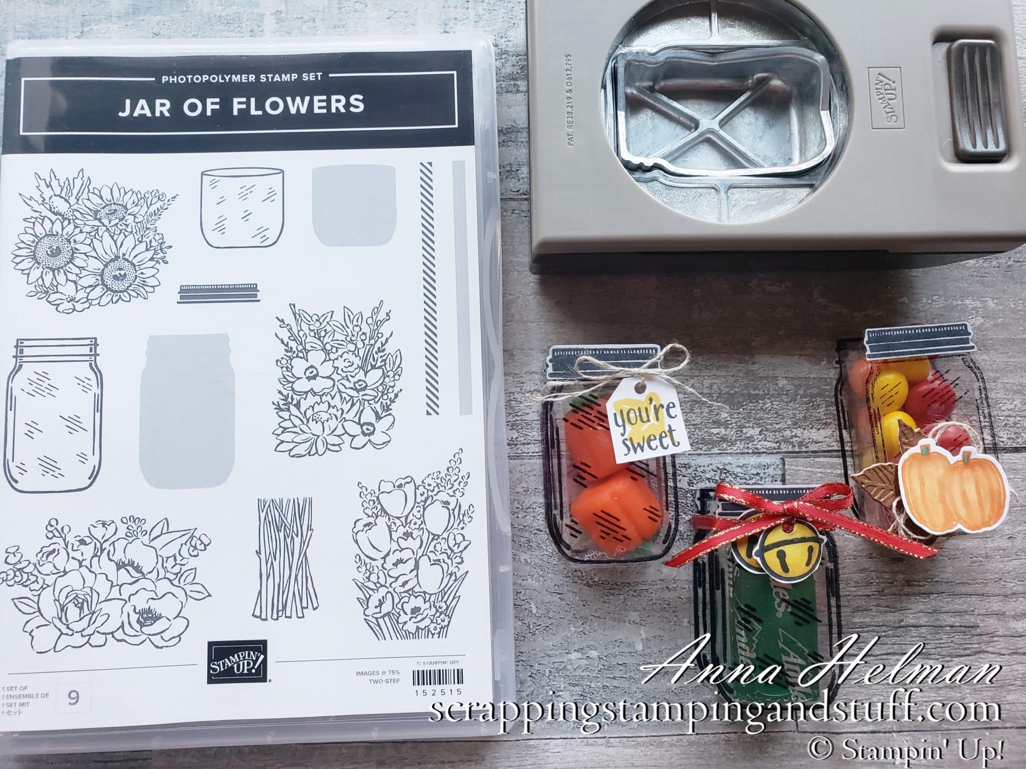 Adorable Jar Treat Holder Using The Stampin Up Jar Punch