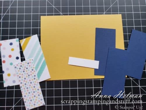 Use up some of the paper scraps in your collection with this paper scrap panel card! It is a perfect simple stamping project that comes together in minutes!