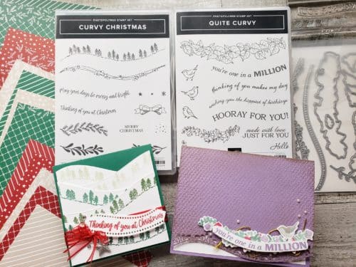 The Stampin Up Quite Curvy Bundle And Curvy Christmas special release are now available for ordering! Take a look at these cute sample projects!