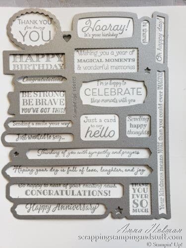 Make hundreds of sentiment tags for your card making projects in minutes with the Stampin Up Many Messages bundle.