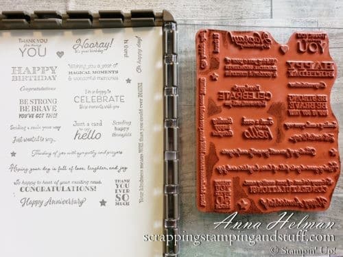 Make hundreds of sentiment tags for your card making projects in minutes with the Stampin Up Many Messages bundle.