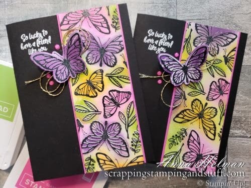 The Stampin Up Floating And Fluttering bundle includes gorgeous butterflies to use on your cards and other paper projects.