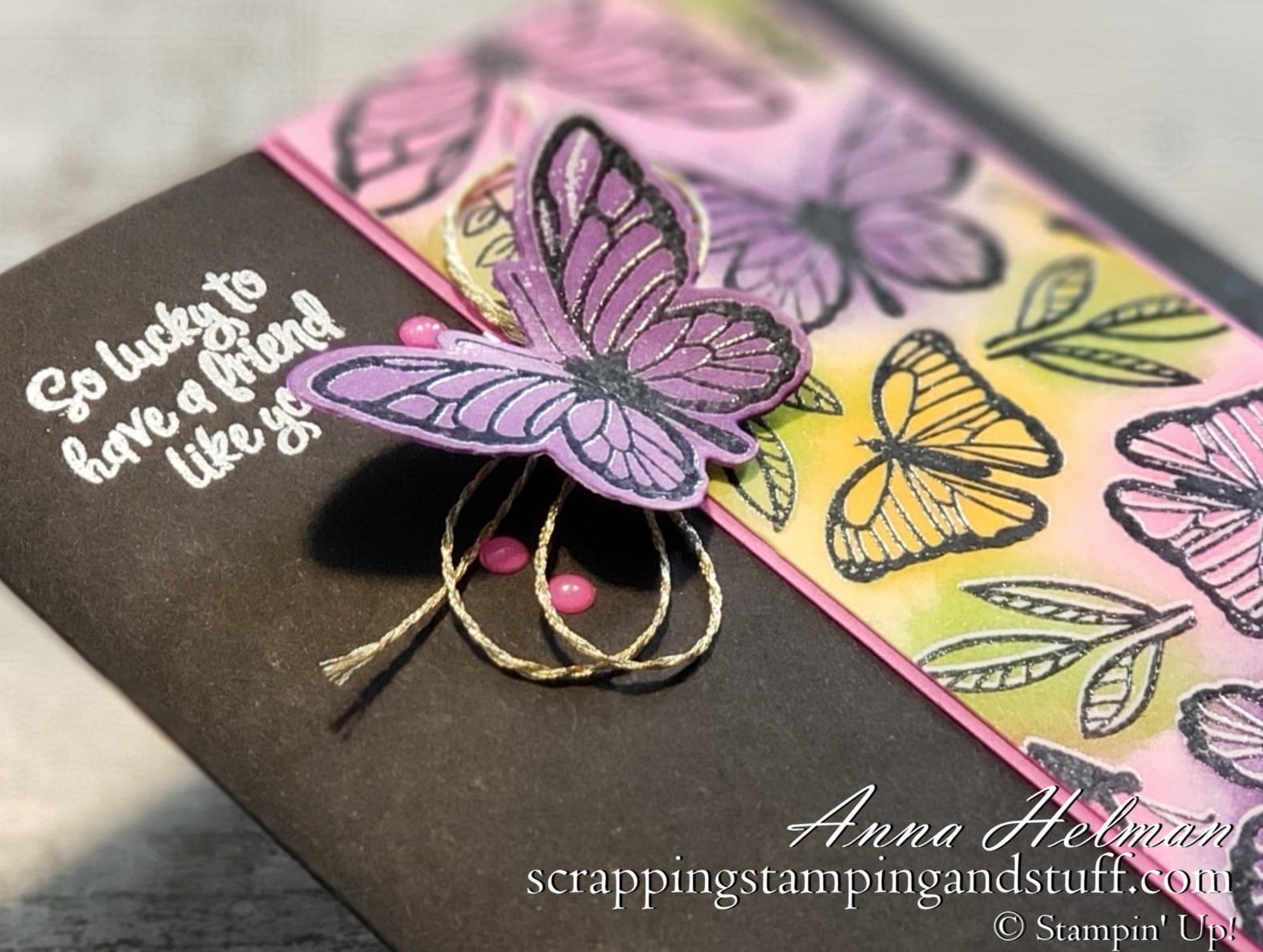 Stampin Up Floating And Fluttering & A Bright Butterfly Card