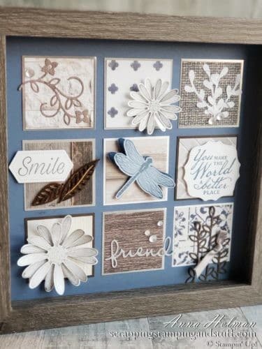 For Day 4 of 12 Days of DIY Gift Ideas, we are making this beautiful shadow box sampler with just paper, ink, and a few tools!