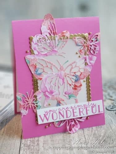 This gorgeous lantern card is easy to create, and makes a lovely gift which the recipient can display in their home all year long!