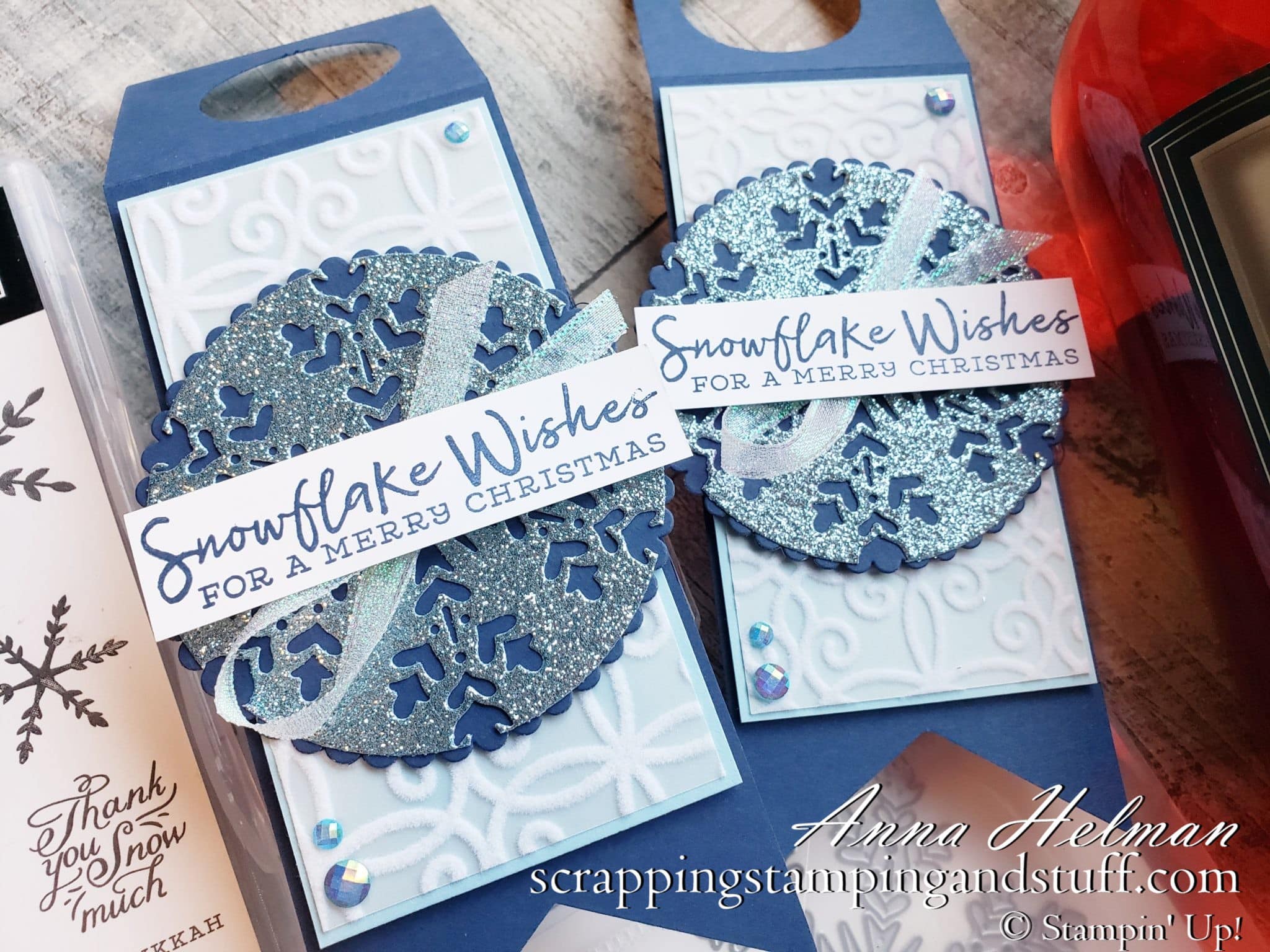 Snowflake DIY Wine Tag  – Day 9 of 12 Days of DIY Gift Ideas