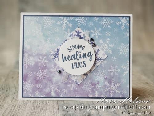 These pretty cards can be made quickly and easily using just pretty designer papers and embellishments!