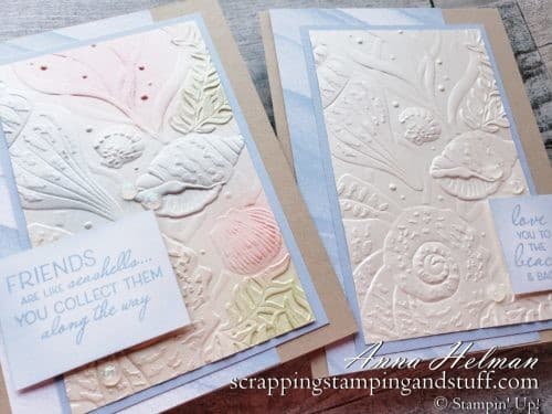 The Stampin Up Sand & Sea product suite makes gorgeous beach, ocean, seashell, and coastal projects!