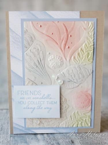 The Stampin Up Sand & Sea product suite makes gorgeous beach, ocean, seashell, and coastal projects!