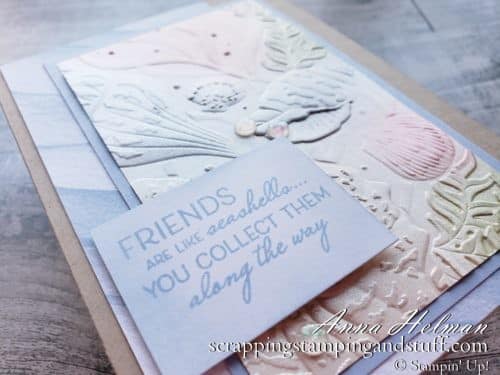 The Stampin Up Sand & Sea product suite makes gorgeous beach, ocean, seashell, and coastal projects!