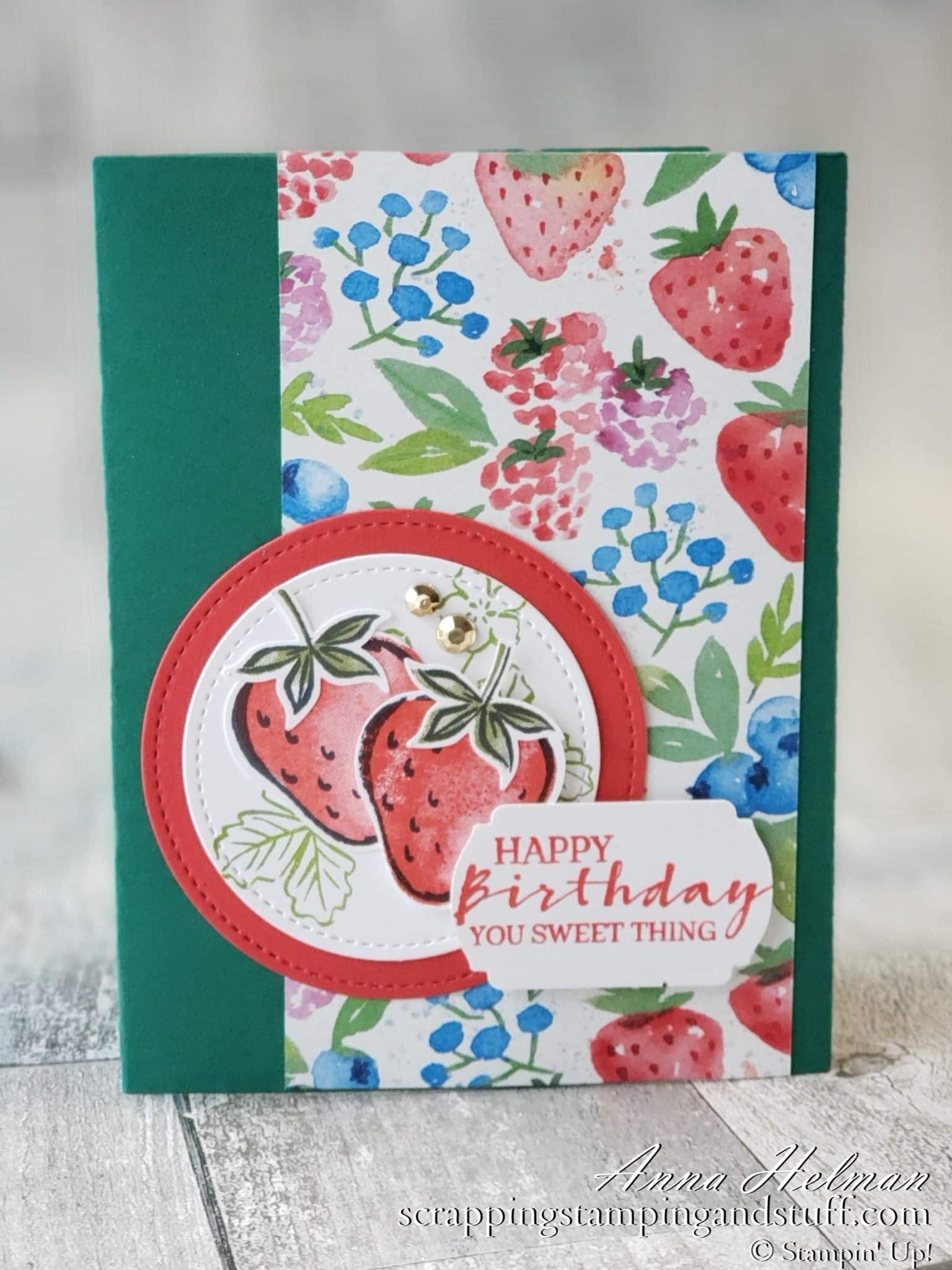 Stampin Up Sweet Strawberry Makes Beautiful Berry Cards