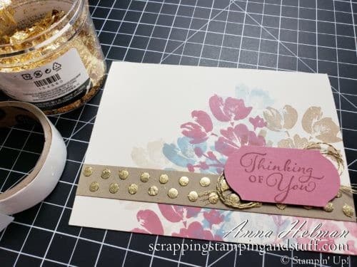 Here are 15 ways to use gilded leafing on you next project! This new Stampin Up product takes your projects to a whole new level.