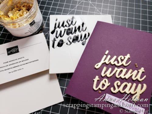 Here are 15 ways to use gilded leafing on you next project! This new Stampin Up product takes your projects to a whole new level.