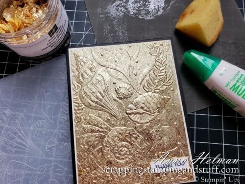 Here are 15 ways to use gilded leafing on you next project! This new Stampin Up product takes your projects to a whole new level.