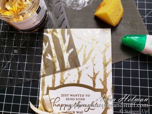 Here are 15 ways to use gilded leafing on you next project! This new Stampin Up product takes your projects to a whole new level.