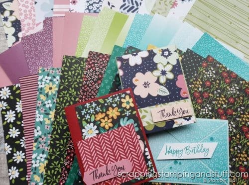 Get entered to win Stampin Up Designer Paper or get it free right now with your product order during Sale-a-bration!