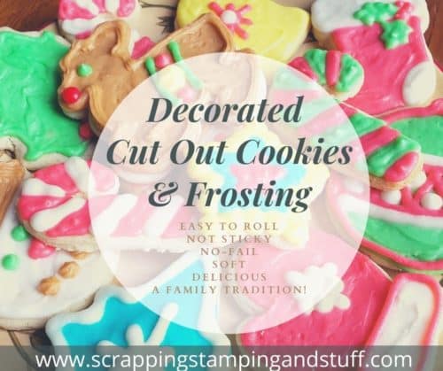 Holiday Cut Out Cookies and Decorator Frosting Recipe - a Christmas tradition! This cookie recipe is easy to work with, no-fail, and makes soft, delicious sugar cookies!