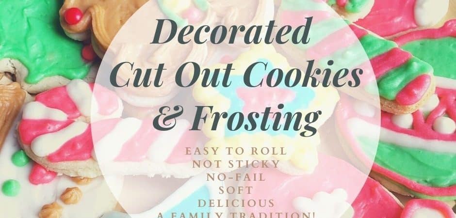 Holiday Cut Out Cookies and Decorator Frosting Recipe - a Christmas tradition! This cookie recipe is easy to work with, no-fail, and makes soft, delicious sugar cookies!