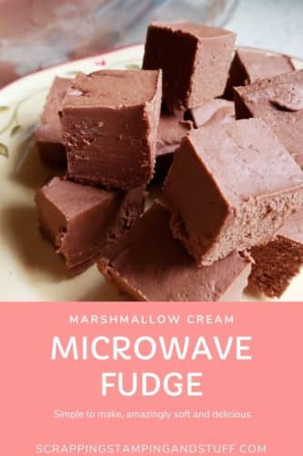 This microwave fudge with marshmallow cream is quick, easy, and the number one best tasting fudge I have EVER tasted. Try it yourself!