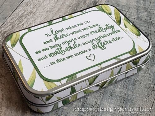 These decorated mint tins make adorable and inexpensive gift ideas!