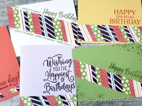 Pieced scrap cards are an amazing way to use up your paper scraps, so take a look and then make some yourself!