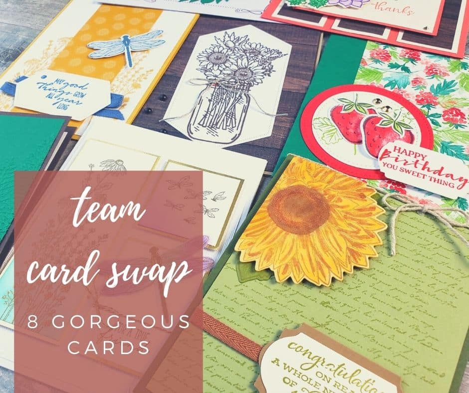 Take a look at these eight beautiful handmade cards from my team card swap.