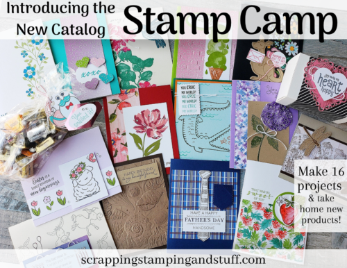 Card Making Stamp Camp With 2021 January-June Stampin Up Mini Catalog Products