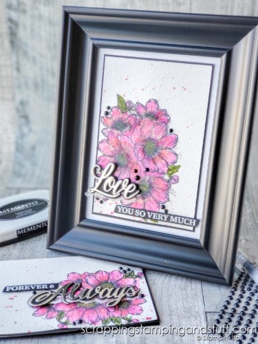 A gorgeous watercolor wedding card idea using the Stampin Up Forever & Always bundle in the 2021 January-June Mini