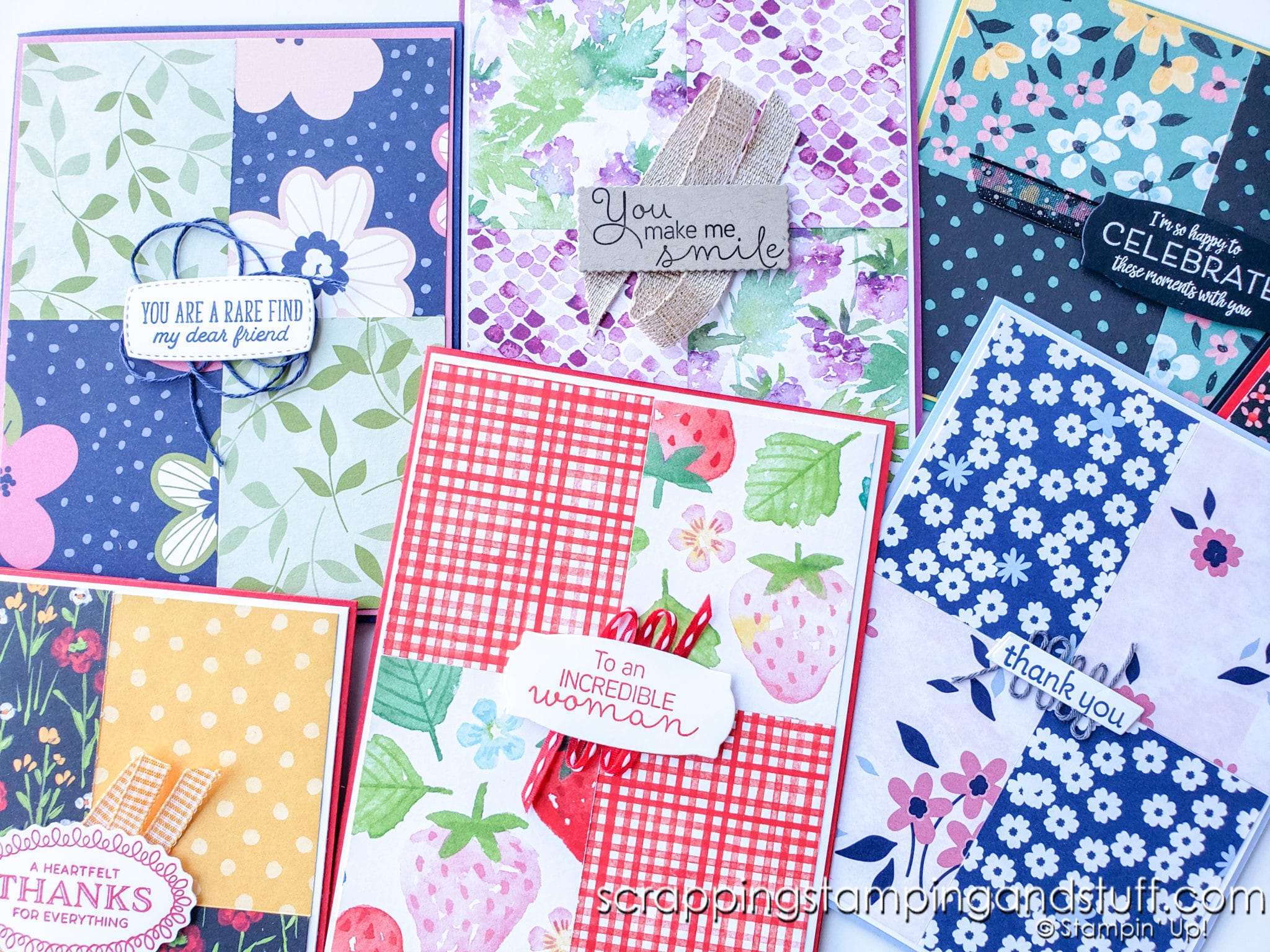 Quadrant Card Design Allows You To Use BOTH Sides of Your Pretty Papers!