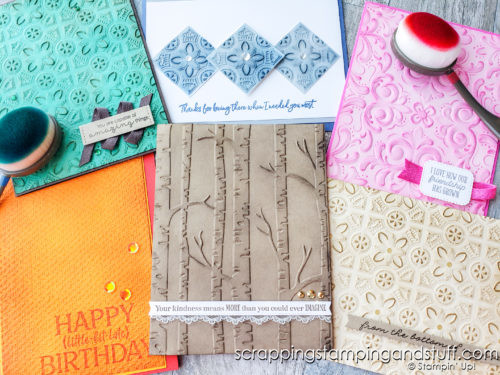 Have you ever combined blending brushes and embossing on your card projects? This technique is simple to use, and makes for stunning projects.