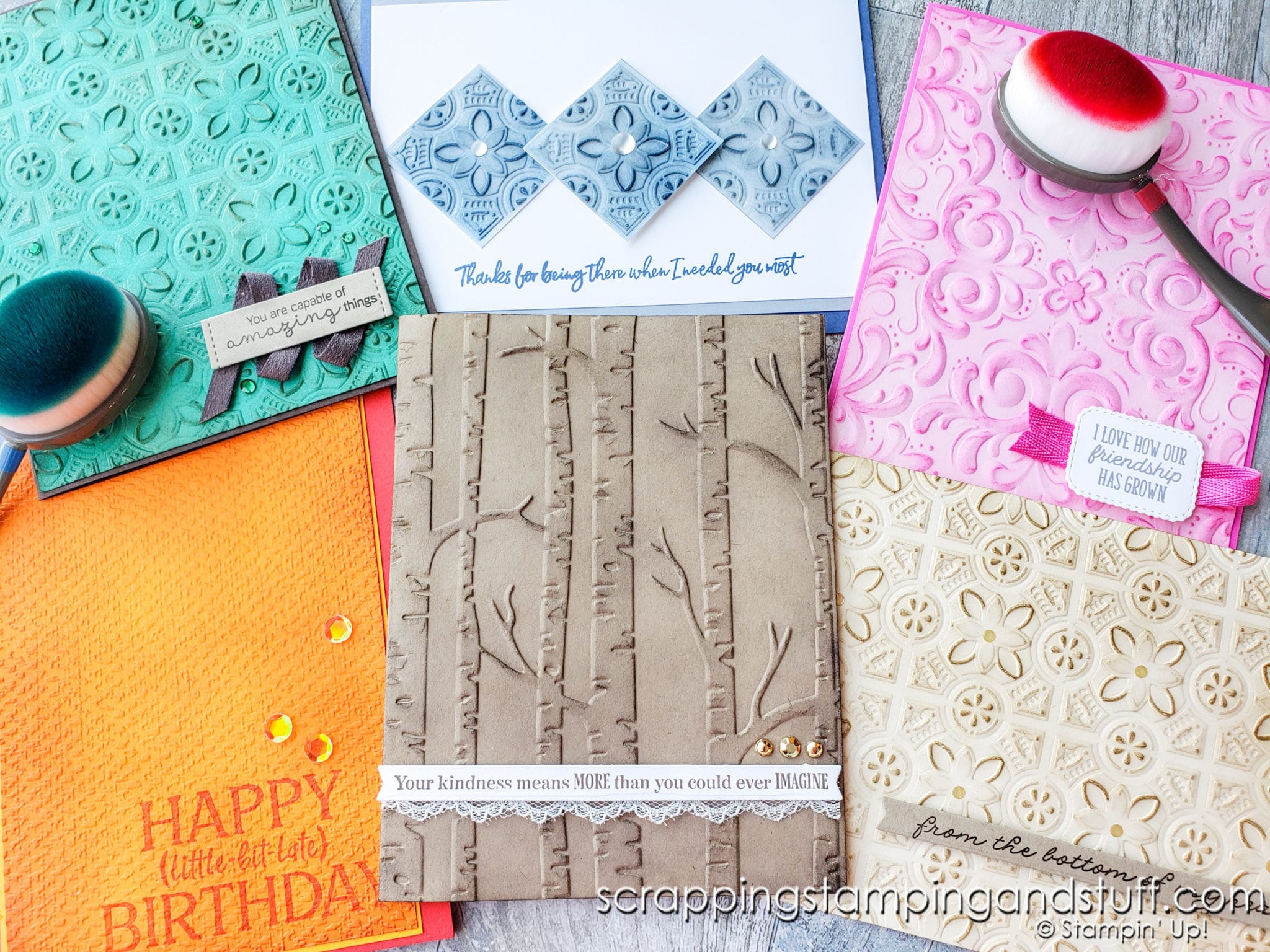 Blending Brushes And Embossing Make For Stunning And Simple Cards