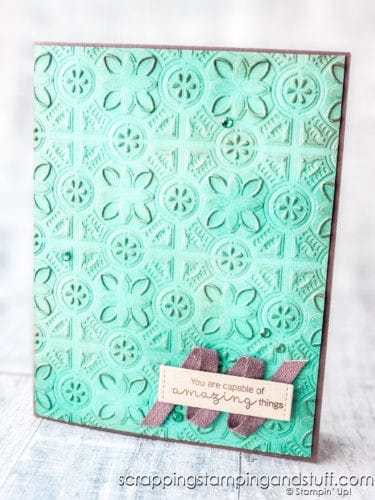 Have you ever combined blending brushes and embossing on your card projects? This technique is simple to use, and makes for stunning projects.