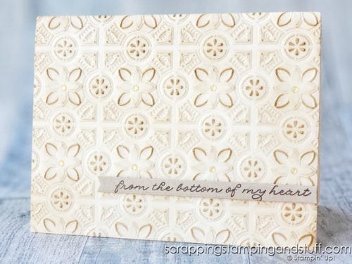 Have you ever combined blending brushes and embossing on your card projects? This technique is simple to use, and makes for stunning projects. 