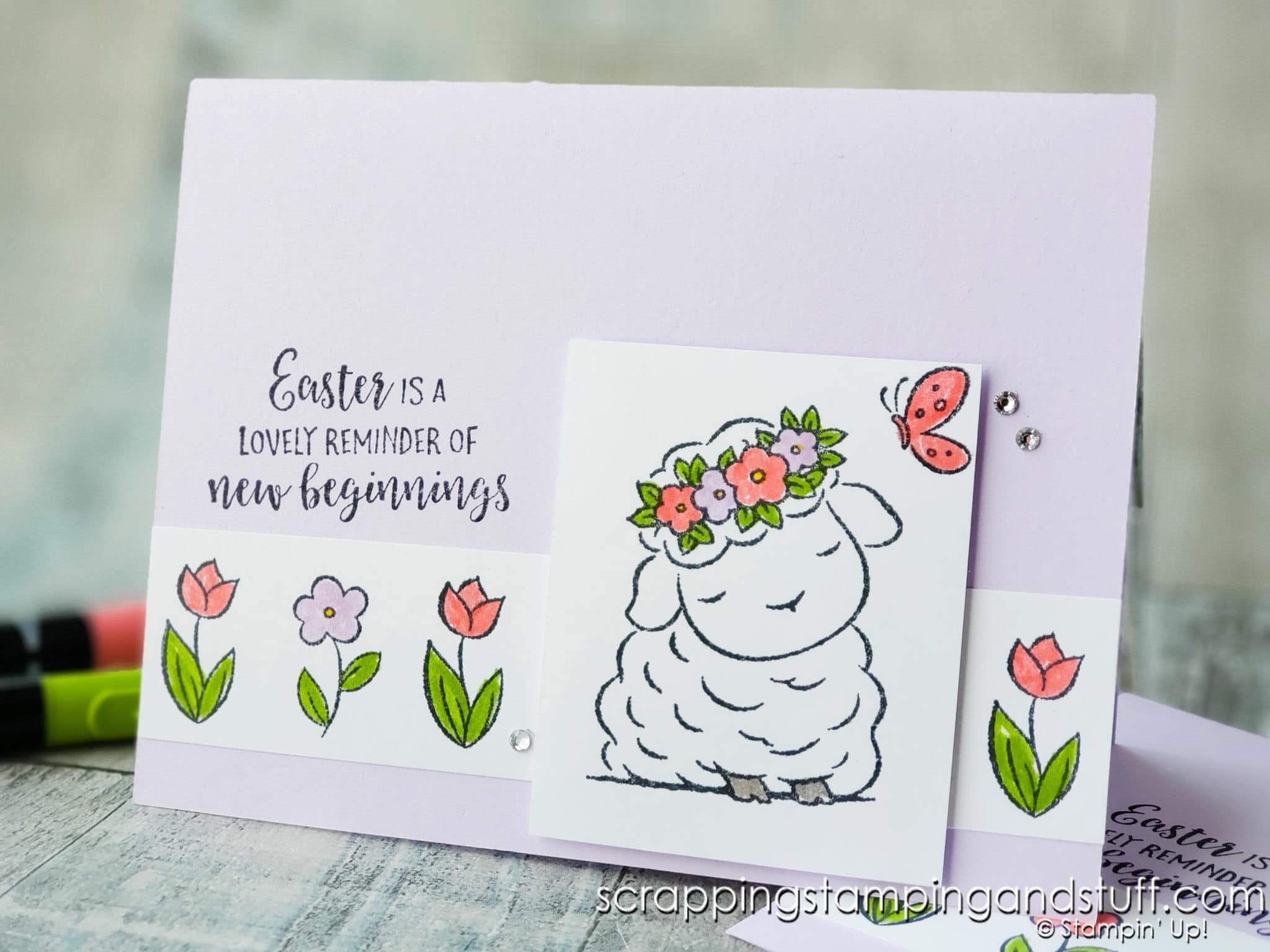 A Sweet Lamb With Stampin Up Springtime Joy