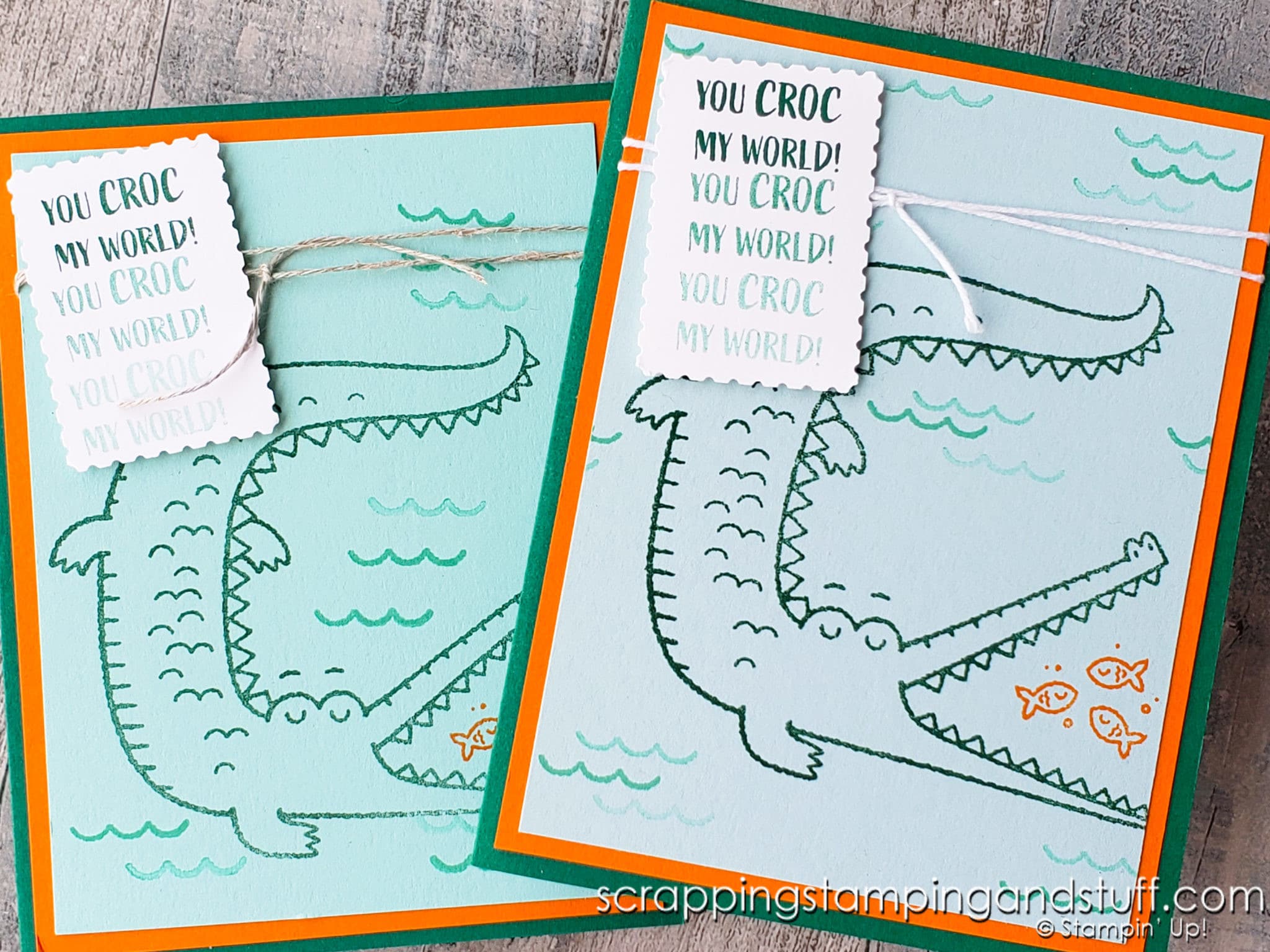 Stampin Up Oh Snap – You Croc My World Card!