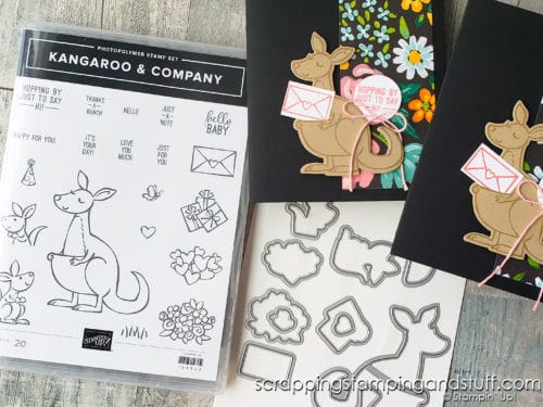 Take a look at this fund and adorable kangaroo card made with the Stampin Up Kangaroo & Company stamp set!