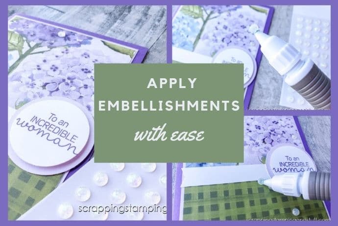 Try This Cardmaking Hack to Apply Embellishments