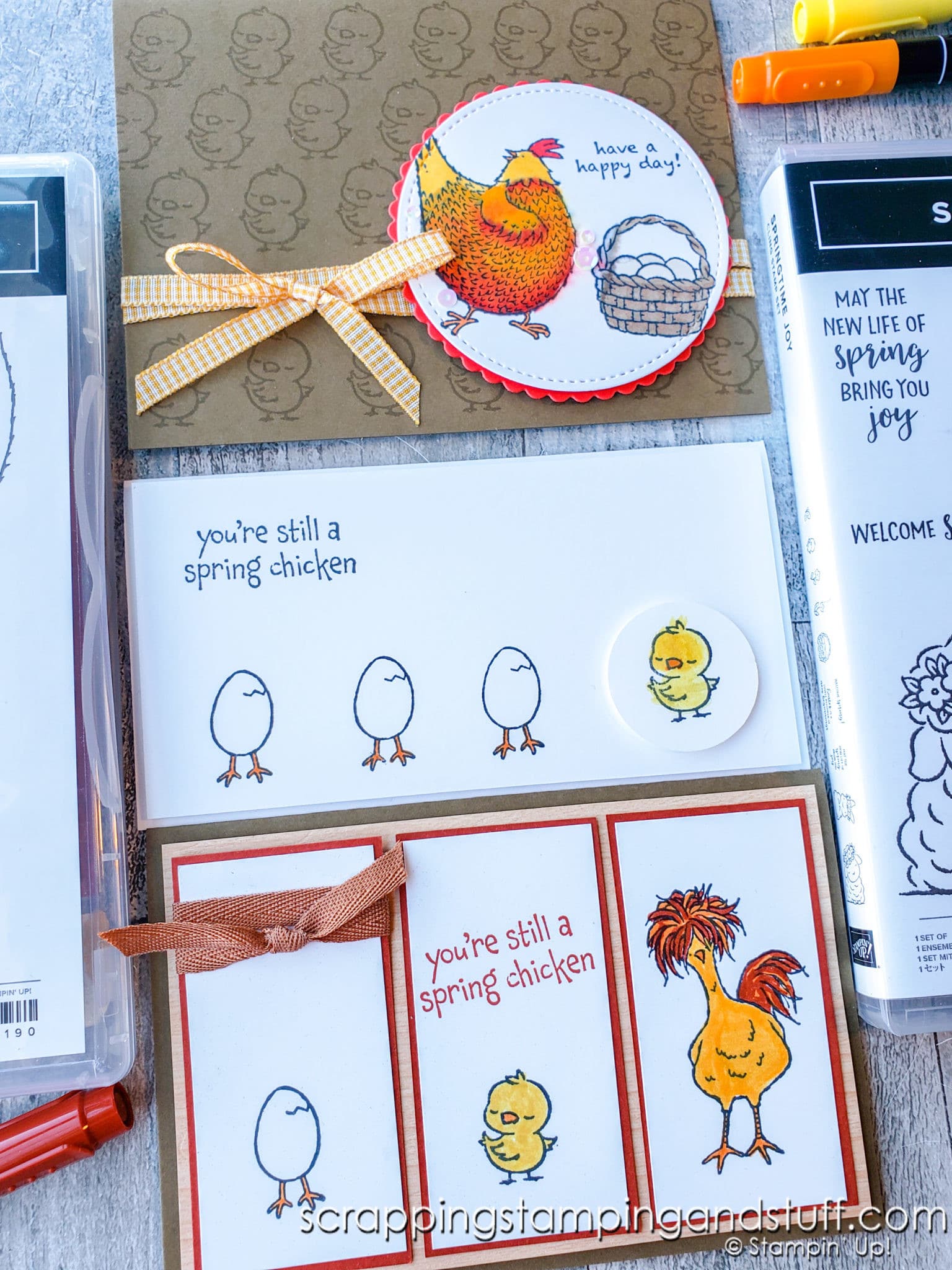 Make Cute Chicken Cards with the Hey Chick & Springtime Joy Stamp Sets