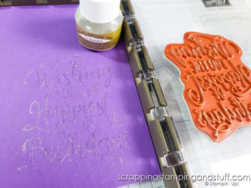 Try out these 7 ways to use Shimmer Paint by Stampin Up on your card making projects.