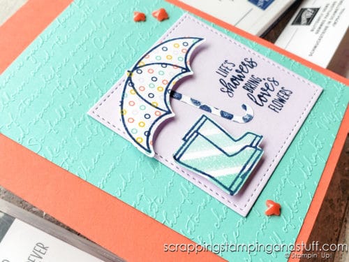 Learn to make this sweet uplifting card with Stampin Up's Under My Umbrella retiring stamp set and Umbrella Builder Punch.
