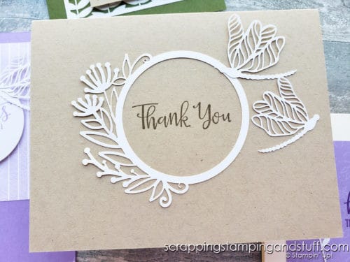 The Dandy Laser Cut Paper from Stampin Up includes delicate and beautiful die cuts, to make your job making amazing cards quick and easy!