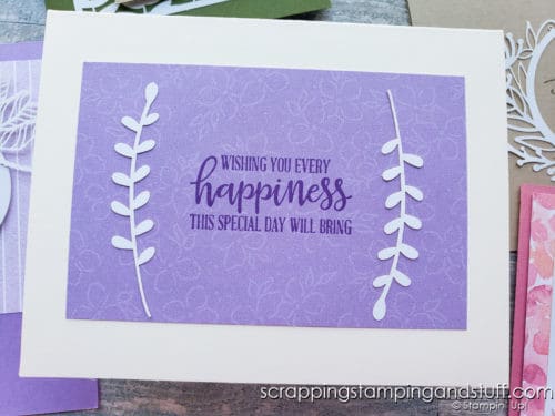 The Dandy Laser Cut Paper from Stampin Up includes delicate and beautiful die cuts, to make your job making amazing cards quick and easy!