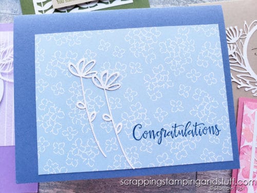 The Dandy Laser Cut Paper from Stampin Up includes delicate and beautiful die cuts, to make your job making amazing cards quick and easy!
